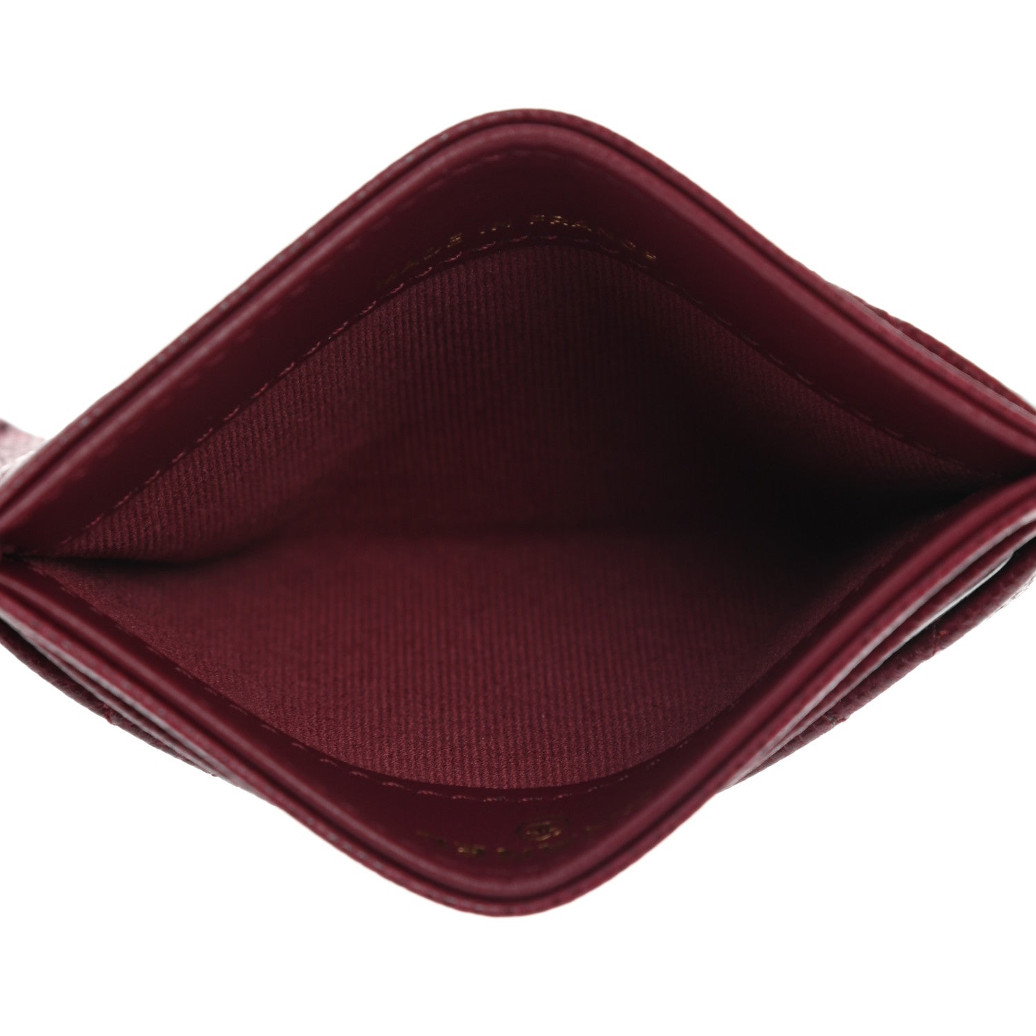 Chanel Caviar Quilted Card Holder Burgundy 5 of 9