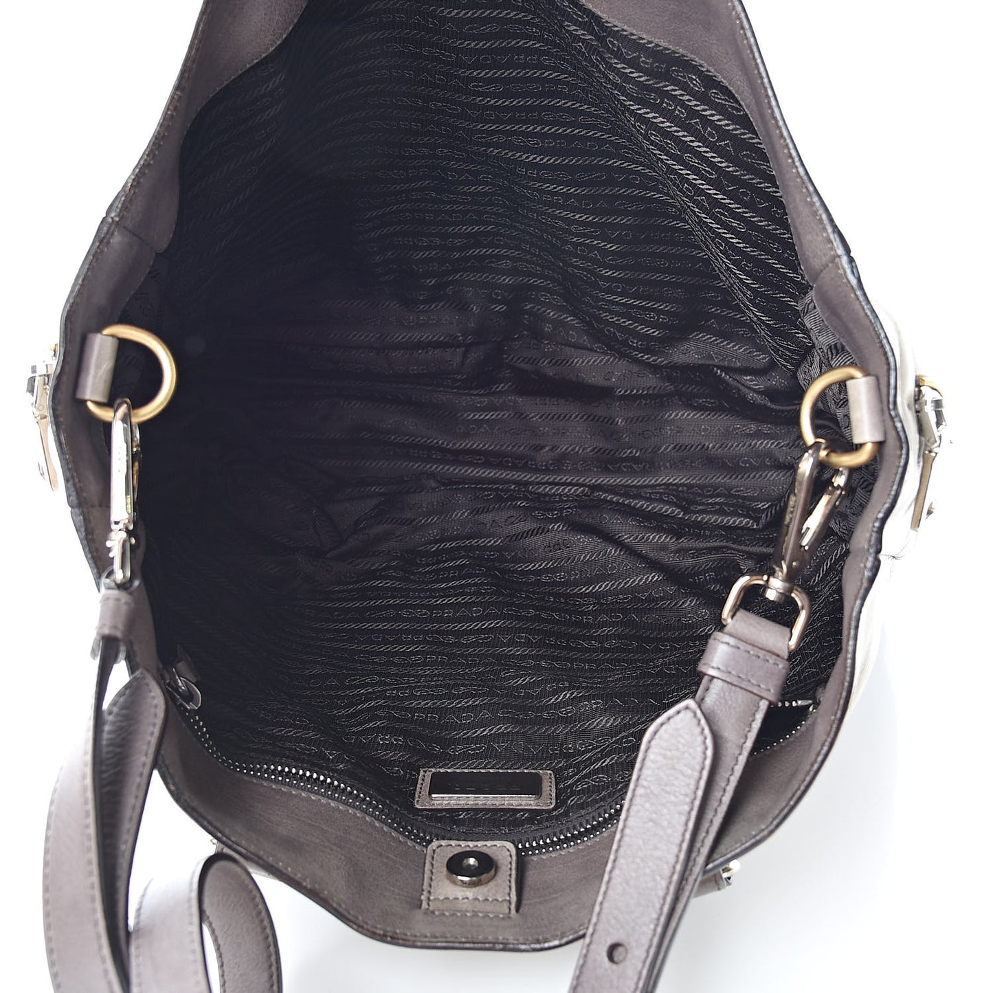 Cervo Lux Zippers Shopper Tote White Sfumato