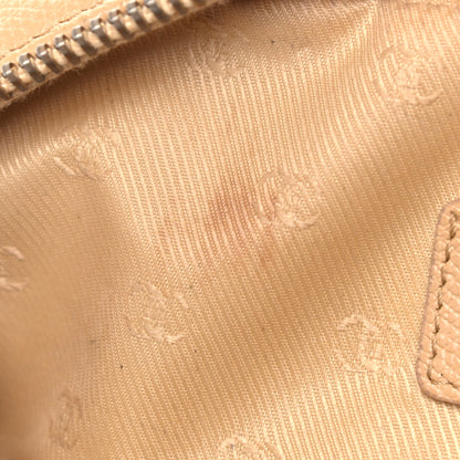 Chanel Grained Calfskin CC Button Pouch Cosmetic Case Beige 9 of 16