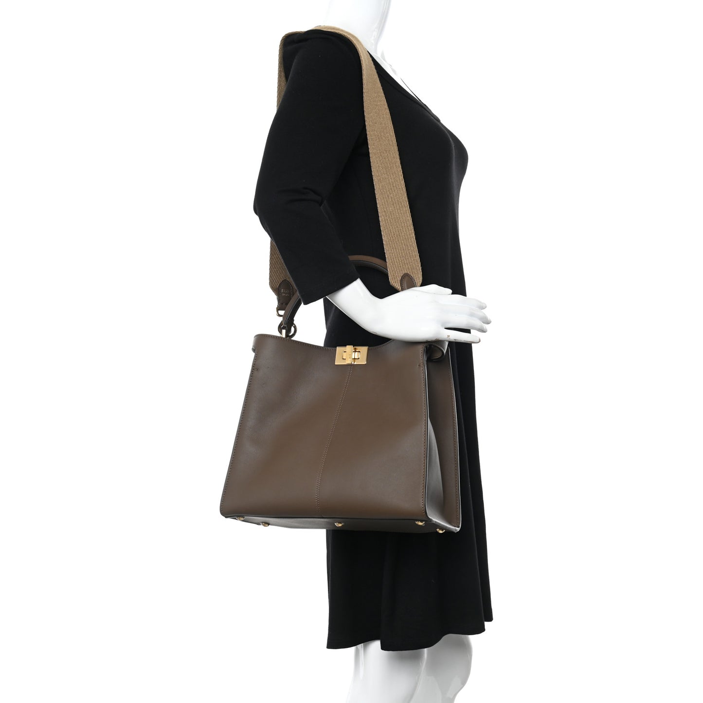 Vitello Seta Glazed Fabric FF 1974 Medium Peekaboo X-Lite Maya Mogano Panna