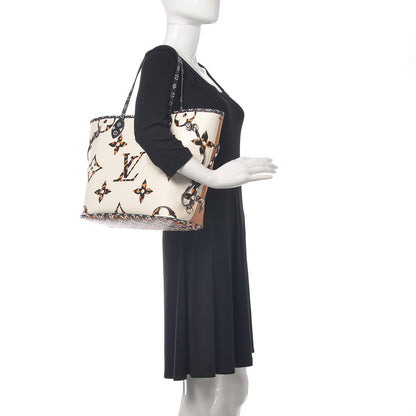 Louis Vuitton Monogram Giant Jungle Neverfull MM Ivory 3 of 13