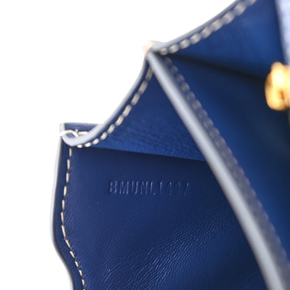 Burberry Calfskin Woven Small TB Bag Ink Blue 7 of 10