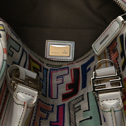 Fendi Zucca Spalmati Vitello FF Multicolor Forever Boston Multicolor White 3 of 8