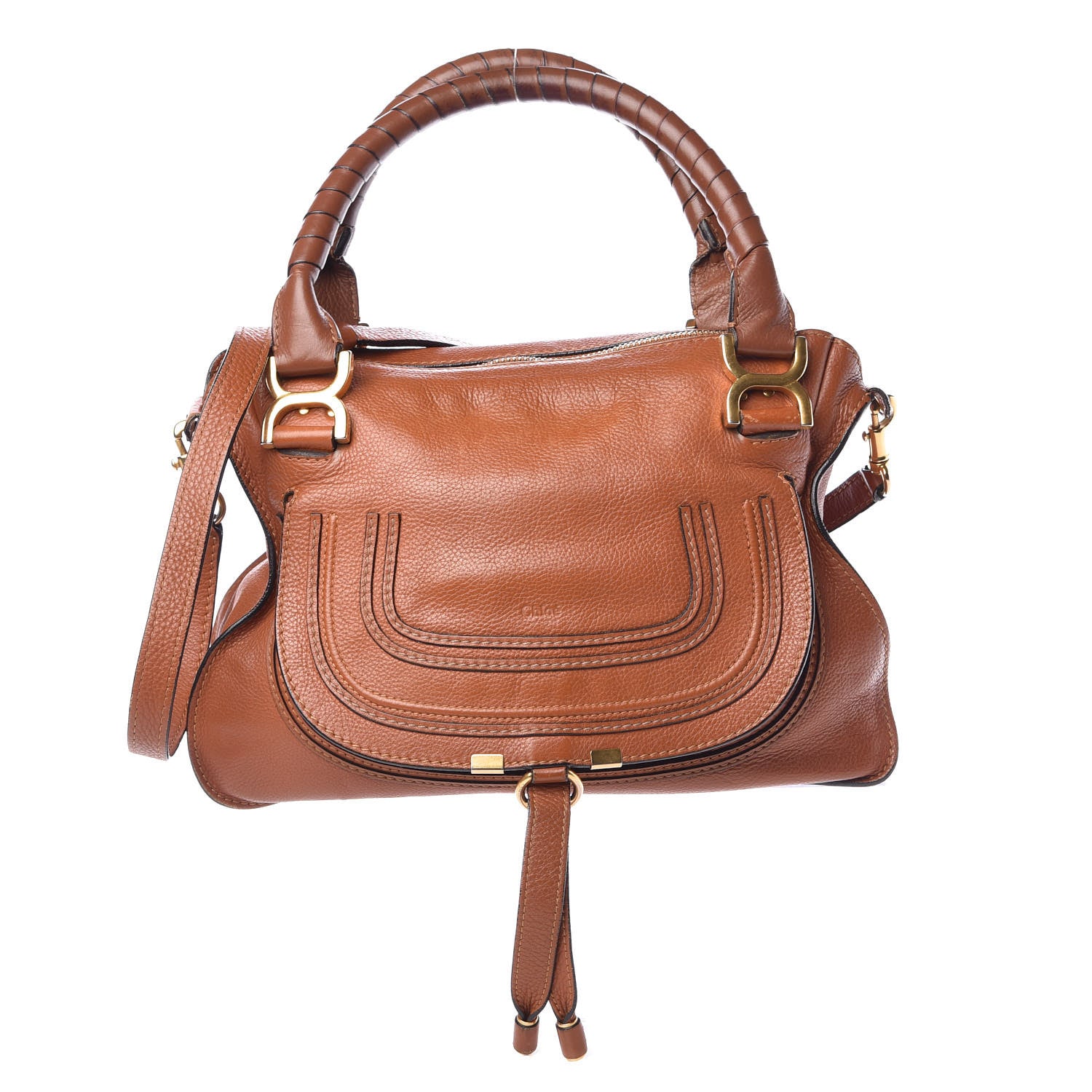 Chloe Calfskin Medium Marcie Satchel Tan 1 of 22