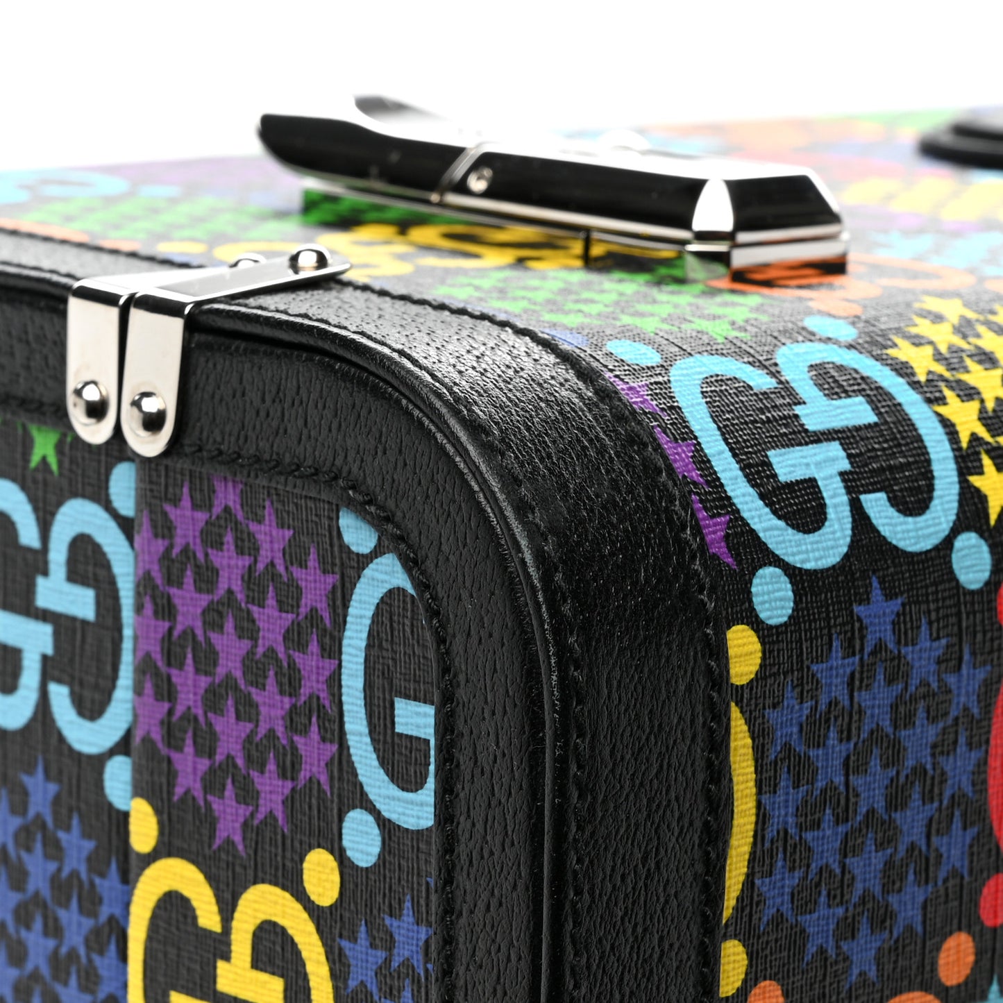 GG Supreme Monogram Psychedelic Extra Large Savoy Suitcase Black Multicolor