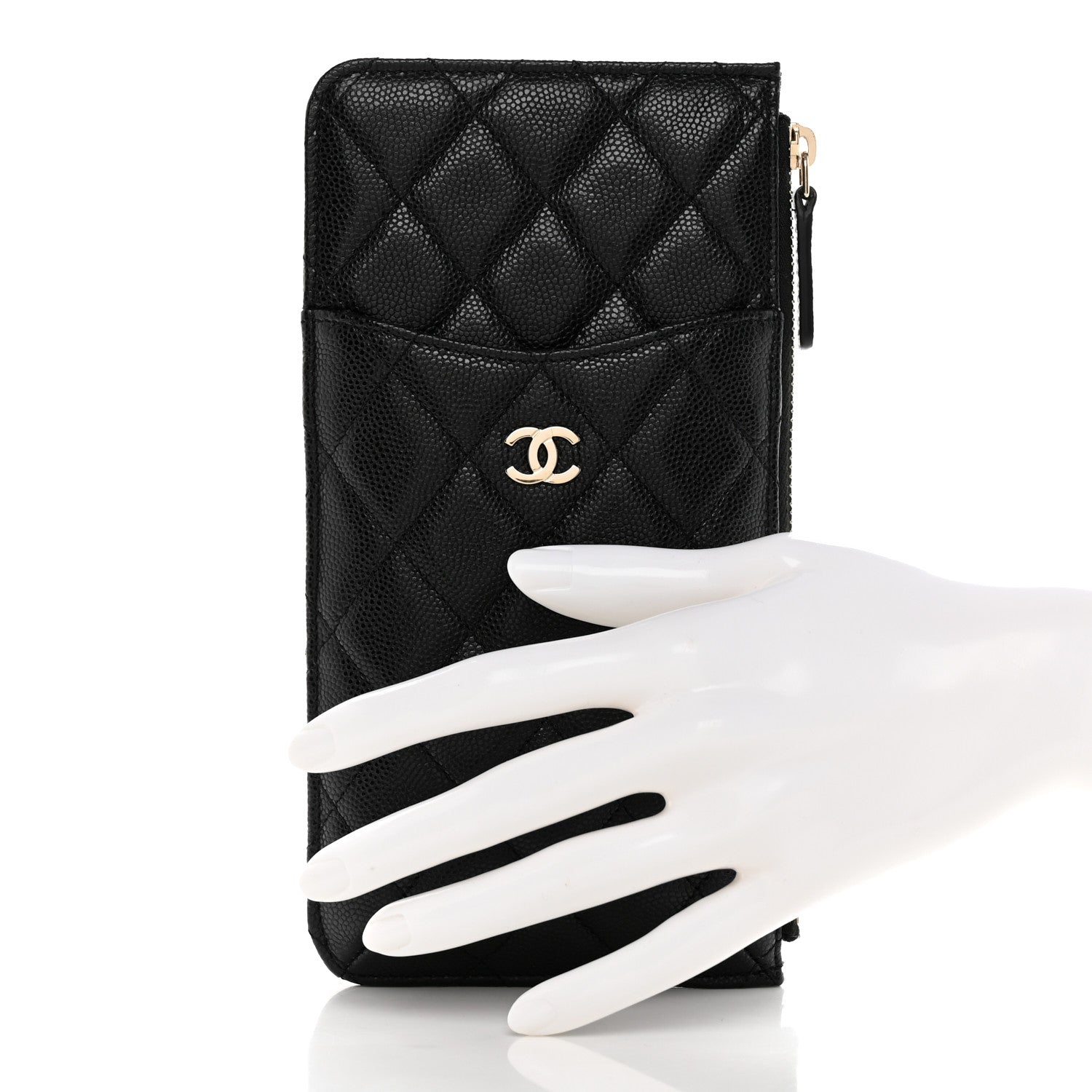 Chanel Caviar Quilted Classic iPhone Pouch Black 2 of 8