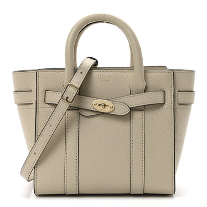 Mulberry Small Classic Grain Micro Zipped Bayswater Chalk 1 of 9