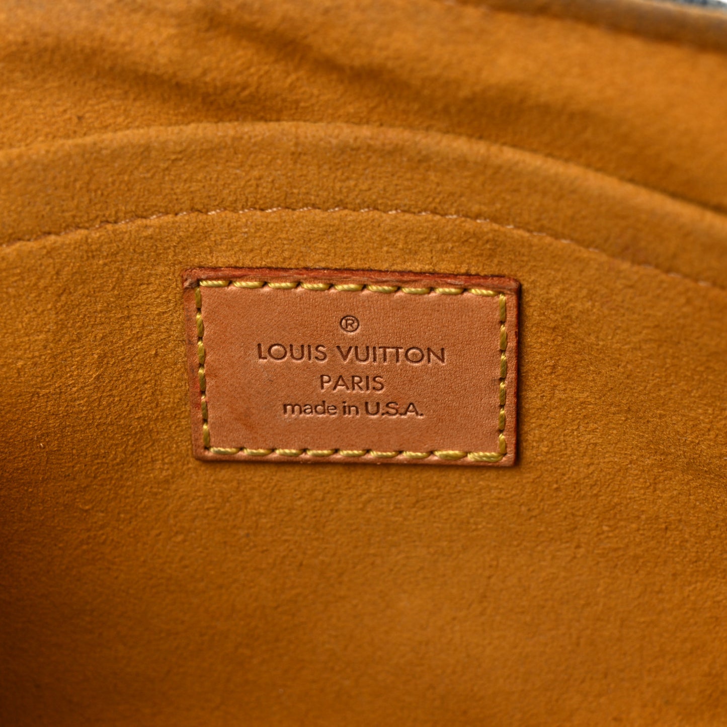 Monogram Denim Mini Pleaty Blue