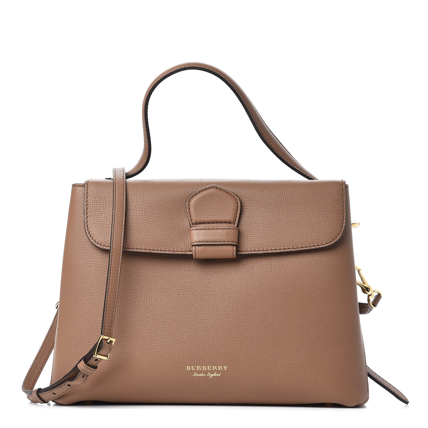 Burberry Derby Calfskin House Check Medium Camberley Dark Sand 1 of 11