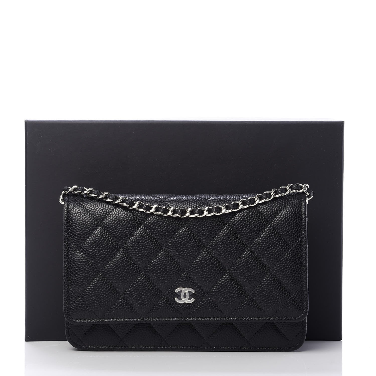 Chanel Caviar Quilted Wallet On Chain WOC Black 12 of 12