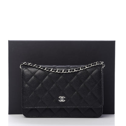 Chanel Caviar Quilted Wallet On Chain WOC Black 12 of 12