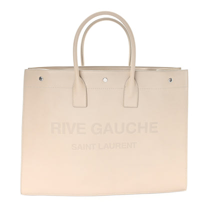 Saint Laurent Vitello Large Rive Gauche Tote Sea Salt 1 of 9