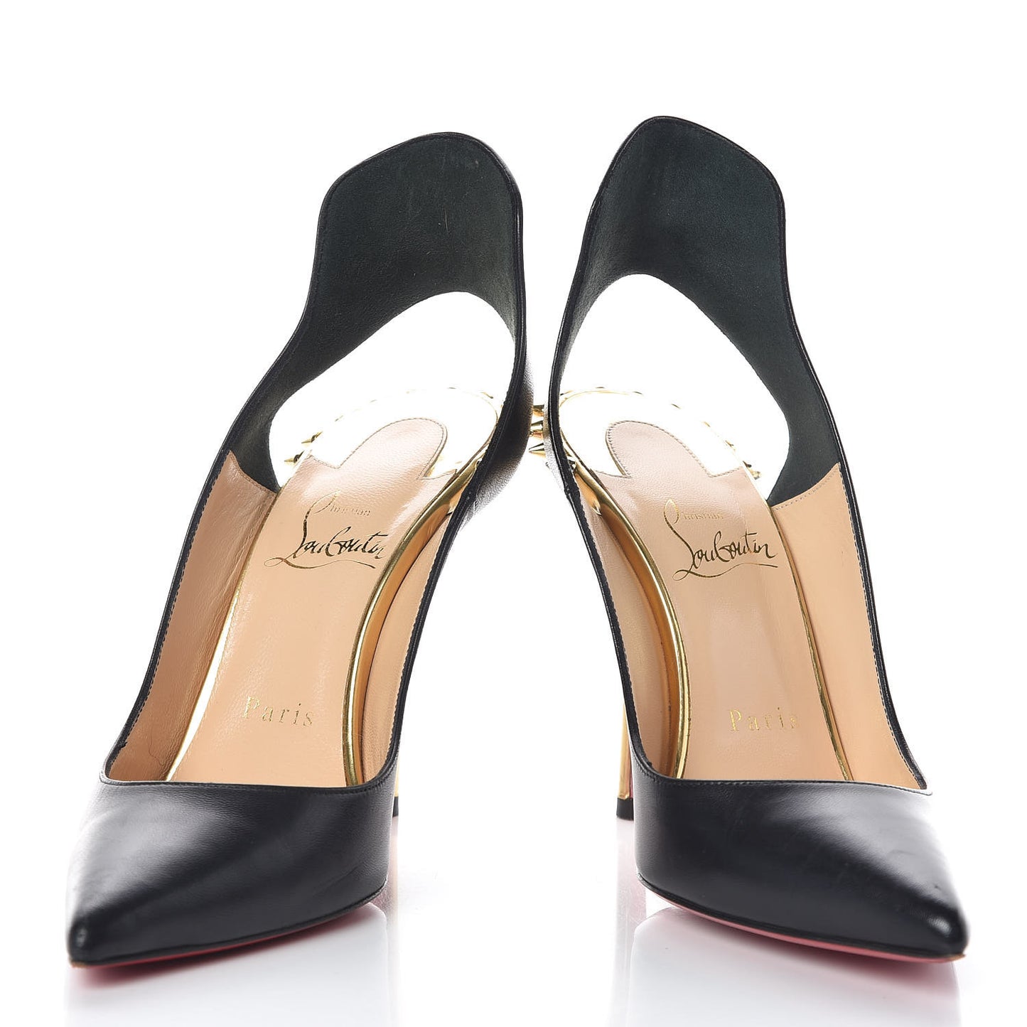 Kid Specchio Survivita 100 Slingback Pumps 36 Black Gold