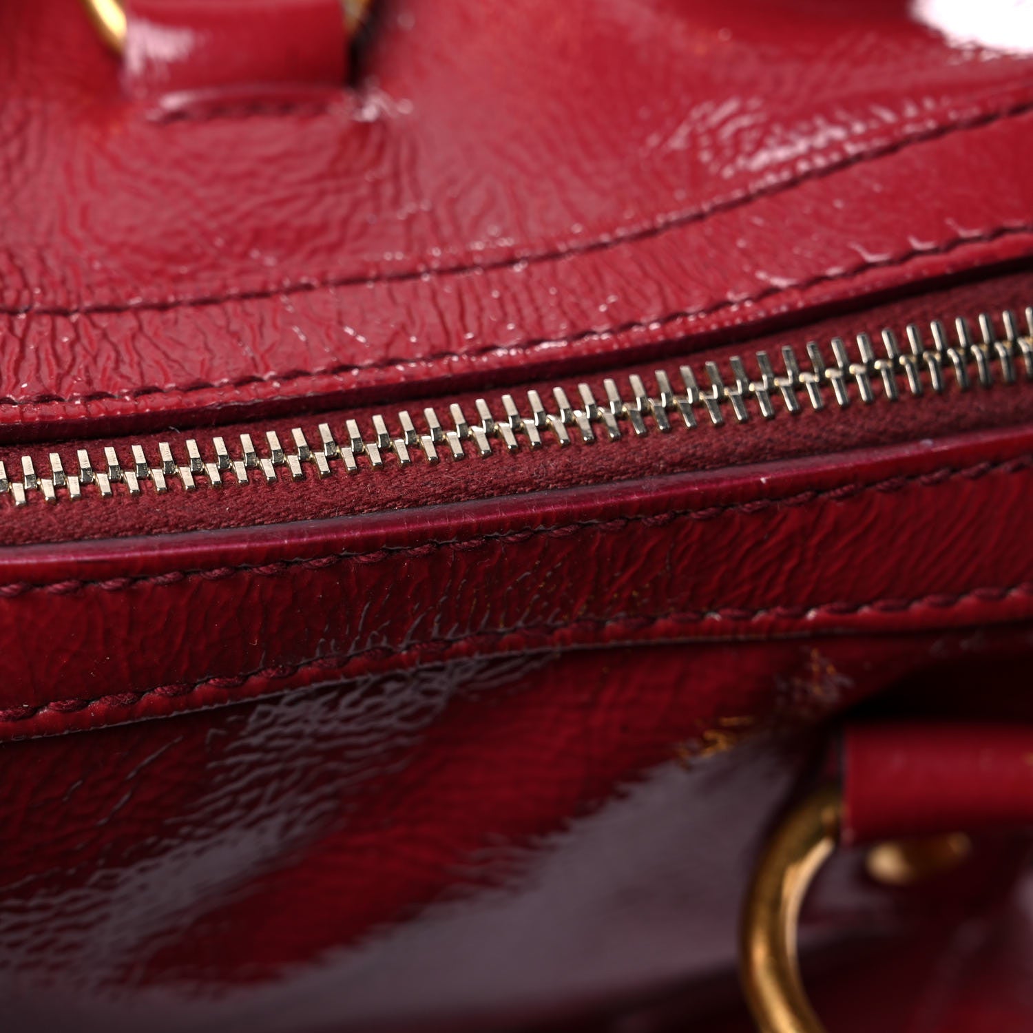Saint Laurent Patent Calfskin Medium Muse Red 26 of 32