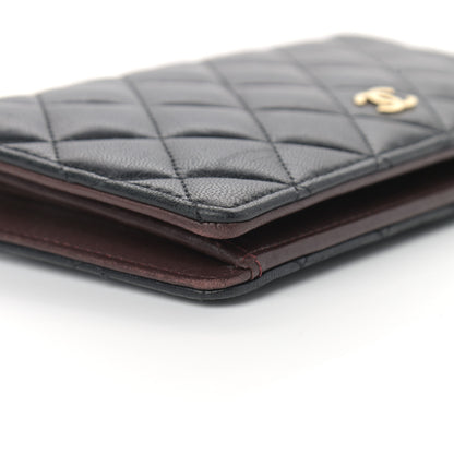 Chanel Lambskin Quilted Yen Wallet Black 9 of 12