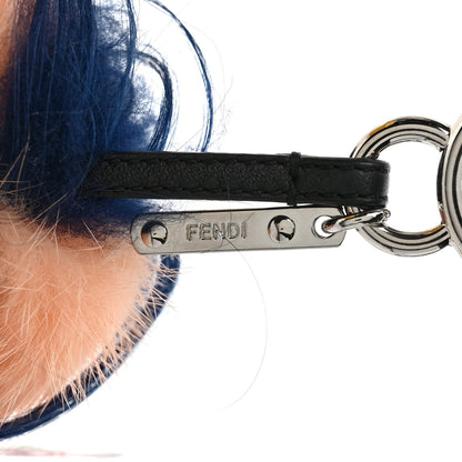 Fendi Goat Mink Fur Heart Bag Bug Charm Red Multicolor 3 of 4