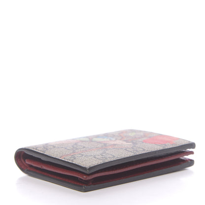 Gucci GG Supreme Monogram Tian Card Case Beige Multicolor Red 4 of 7