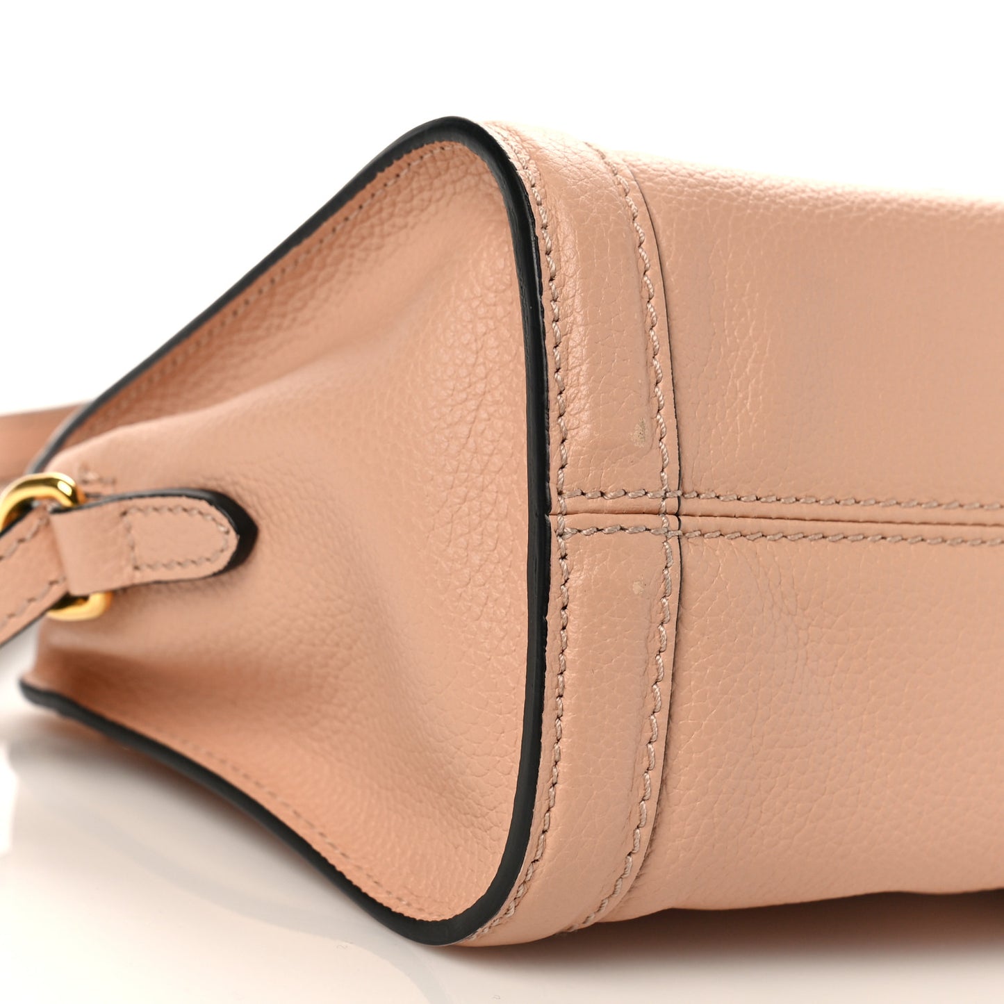 Pebbled Calfskin Mini Skull Padlock Zip Around Tote Boudoir