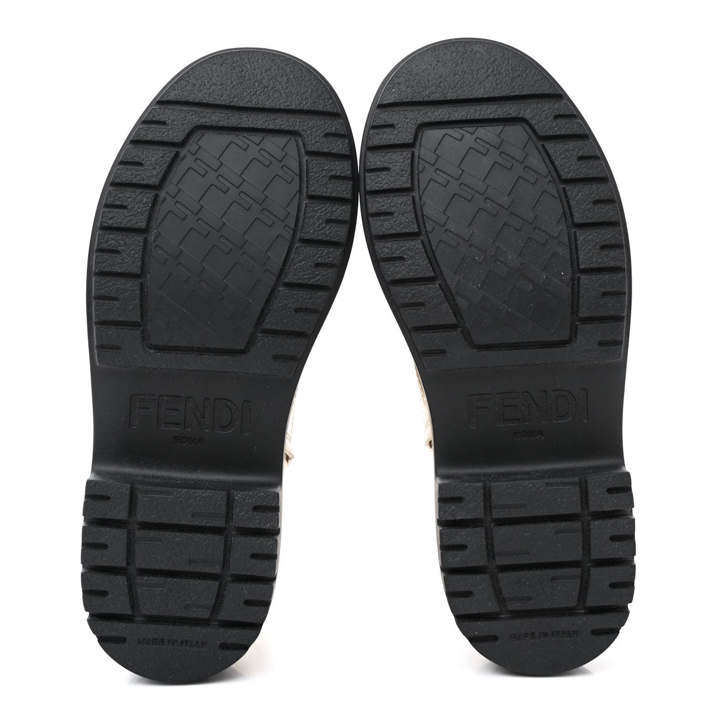 Vitello Abrasivato Fendigraphy 50mm Biker Boots 36 White