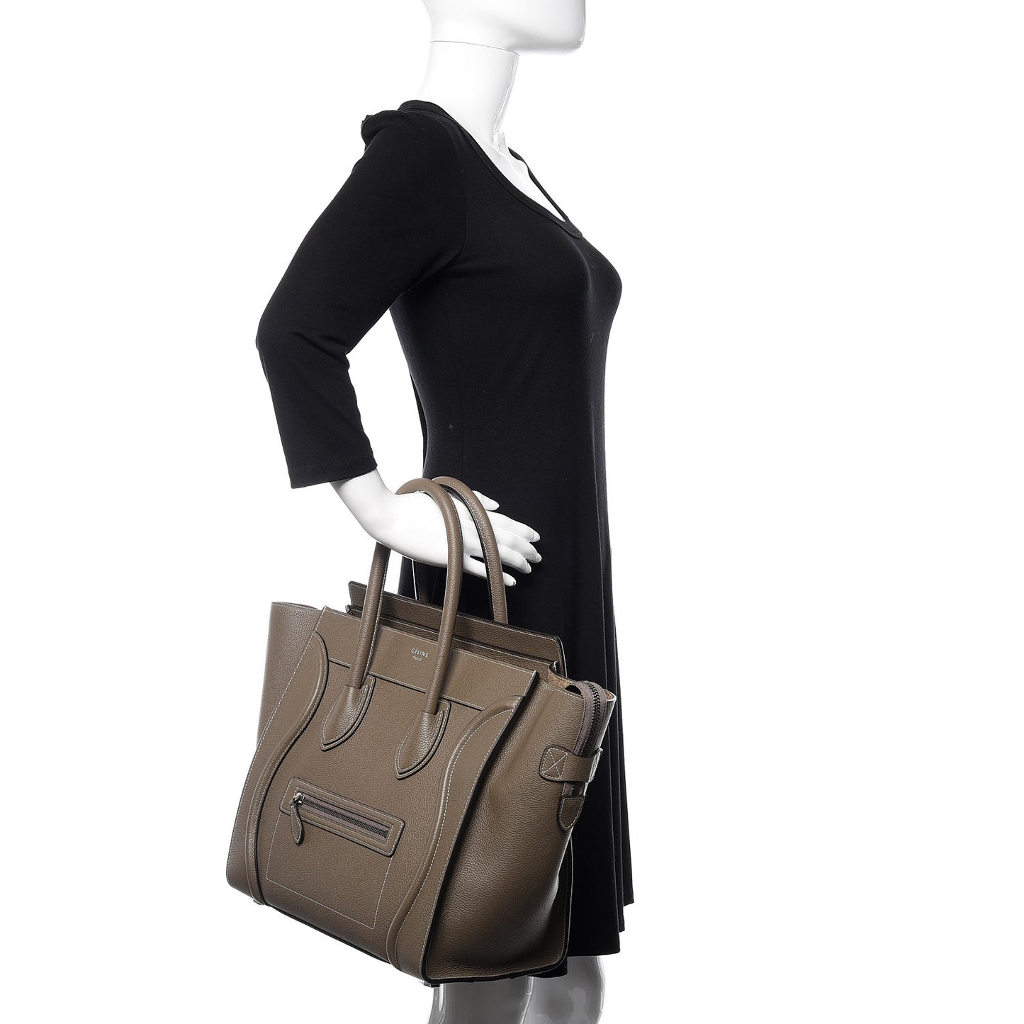 Drummed Calfskin Mini Luggage Souris