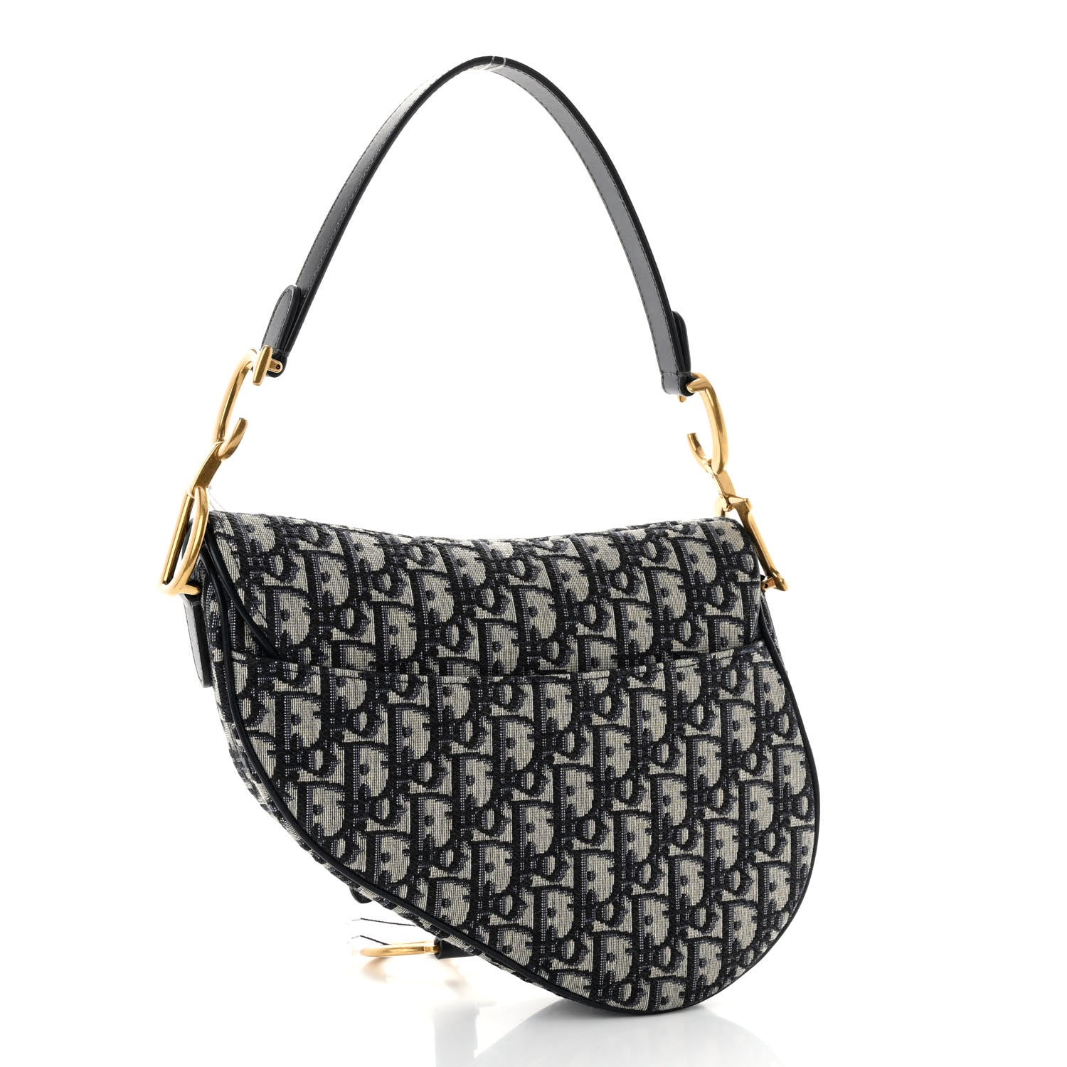 Christian Dior Oblique Saddle Bag Blue 3 of 9