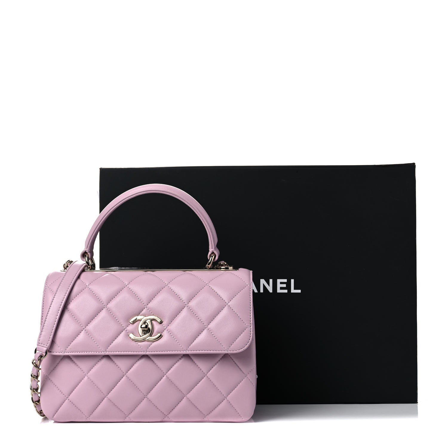 Chanel Lambskin Quilted Small Trendy CC Flap Dual Handle Bag Light Pink 10 of 10