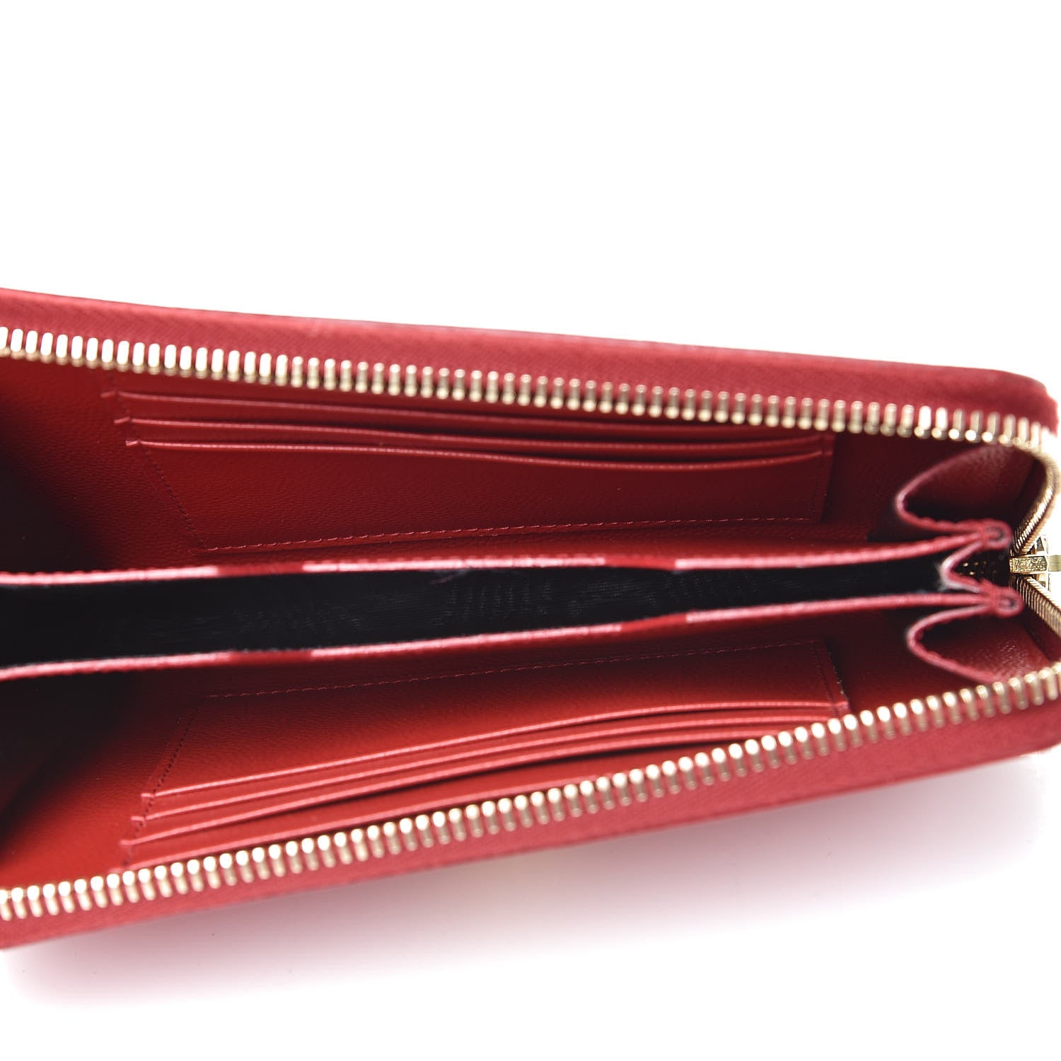 Saint Laurent Grain De Poudre Monogram Smartphone Zip Around Wristlet Wallet Red 5 of 10