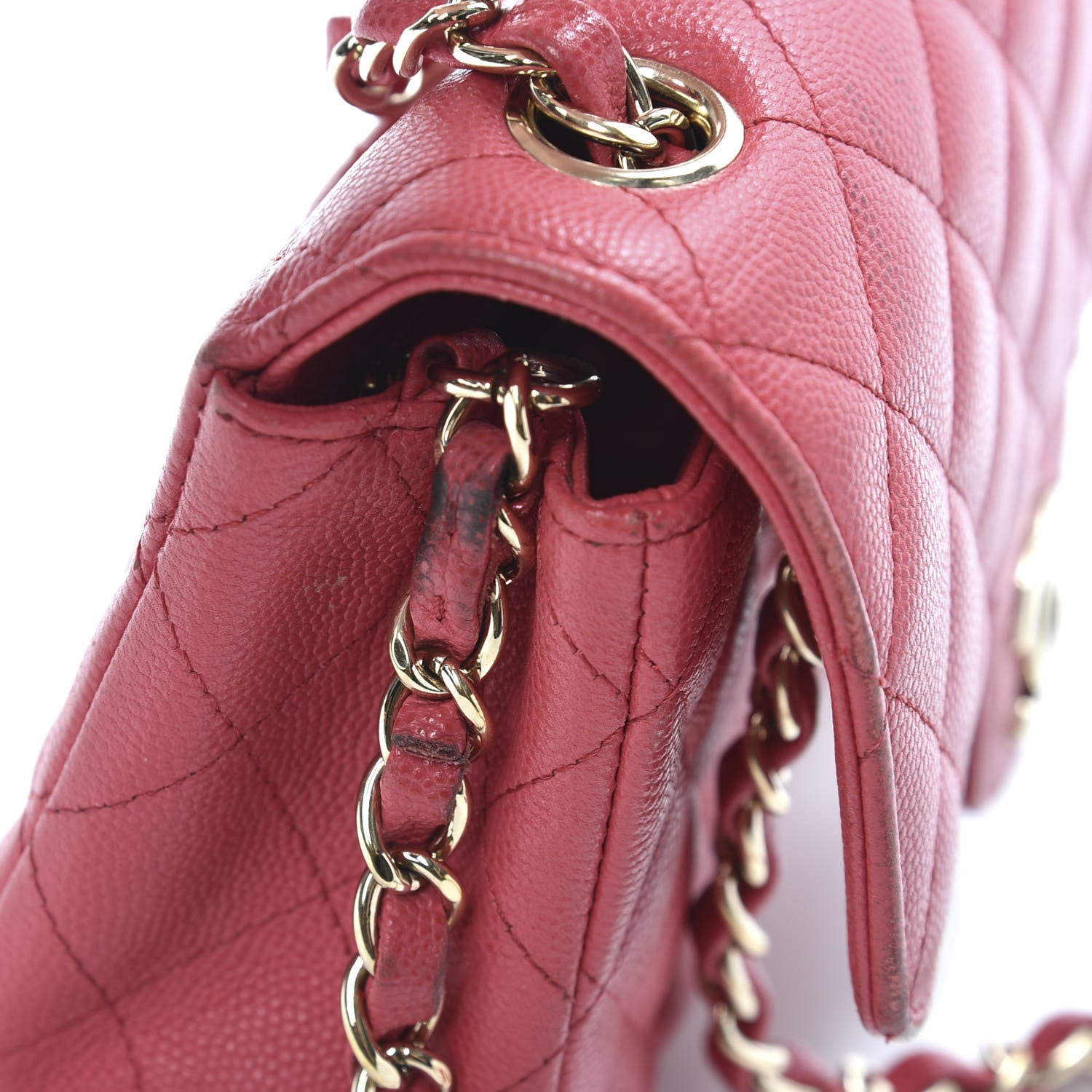 Chanel Caviar Quilted Mini Rectangular Flap Red 10 of 14