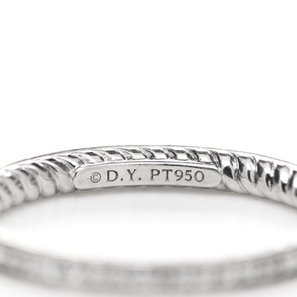 David Yurman Platinum Diamond 2.3mm Eden Partway Wedding Band Ring 52 6 4 of 4