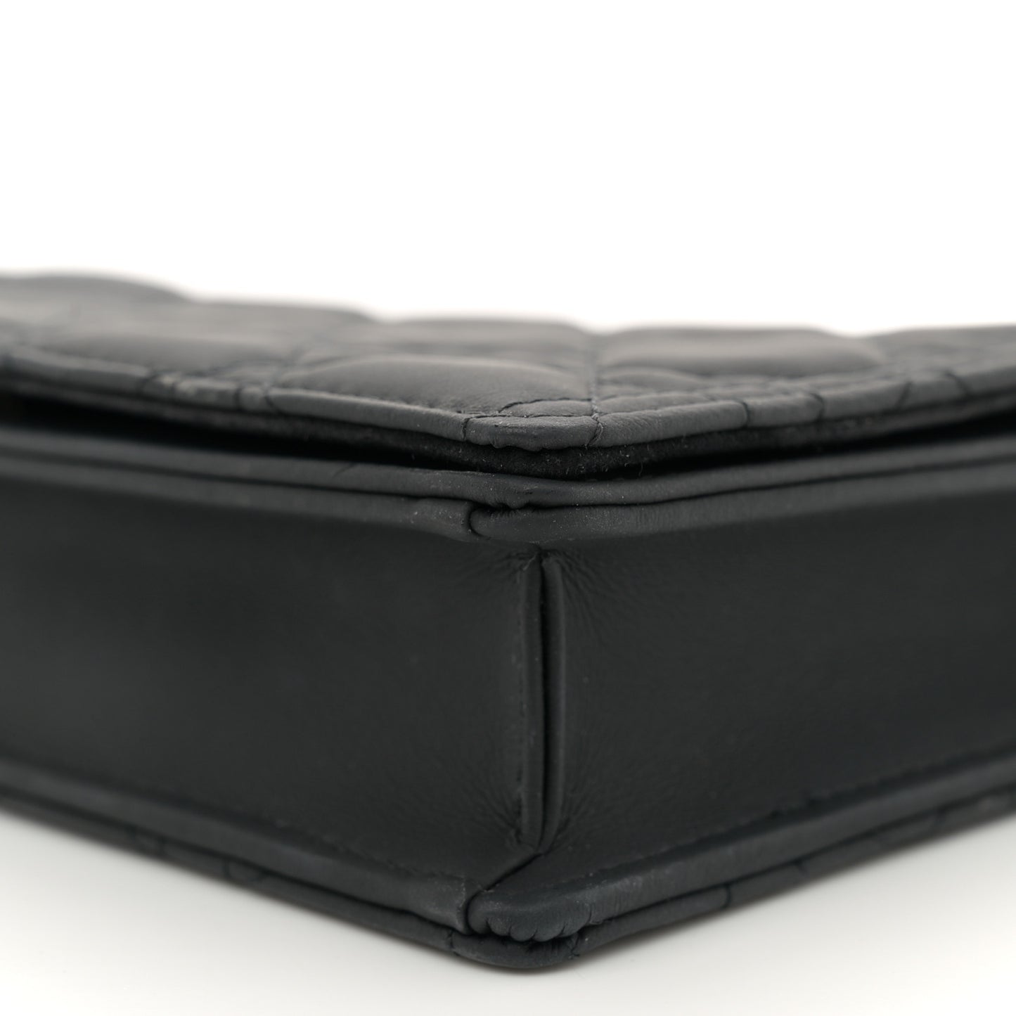 Ultra Matte Calfskin Cannage Lady Dior Clutch Black