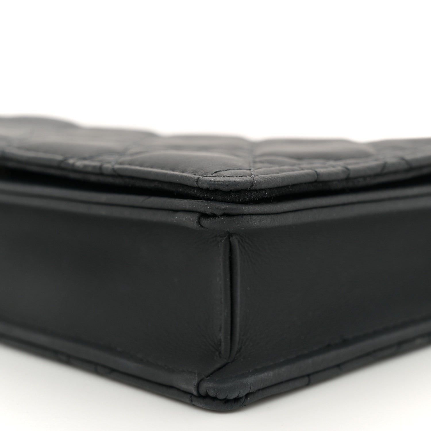 Christian Dior Ultra Matte Calfskin Cannage Lady Dior Clutch Black 10 of 13