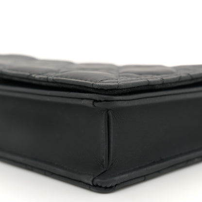 Christian Dior Ultra Matte Calfskin Cannage Lady Dior Clutch Black 10 of 13