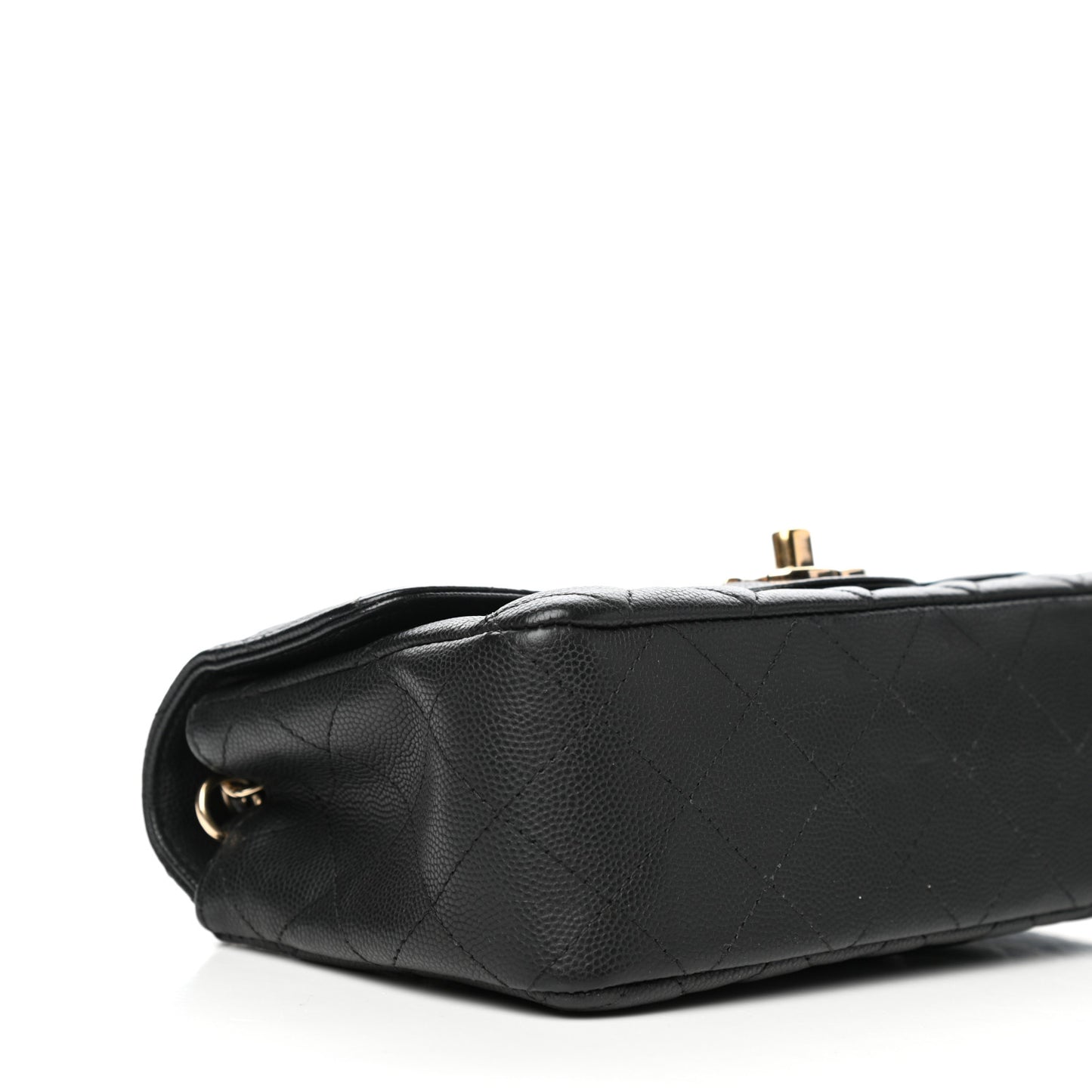 Caviar Quilted Mini Rectangular Flap Black