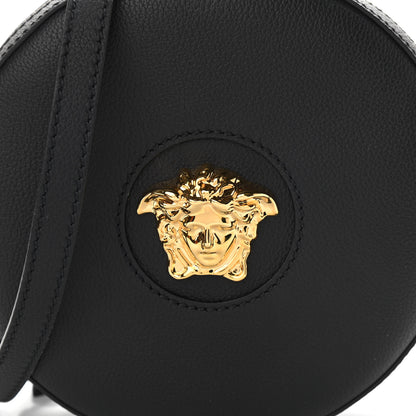 Versace Calfskin La Medusa Round Camera Bag Black 7 of 9