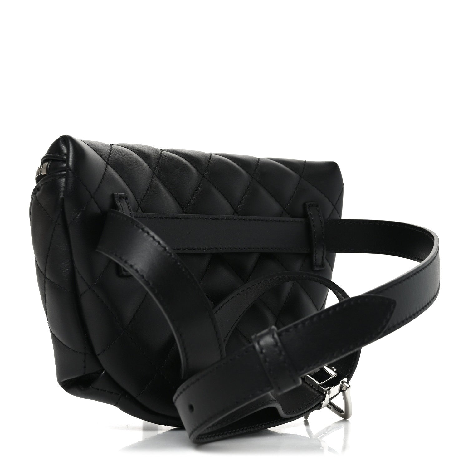 Chanel Calfskin Quilted Waist Belt Bag Black 3 of 11