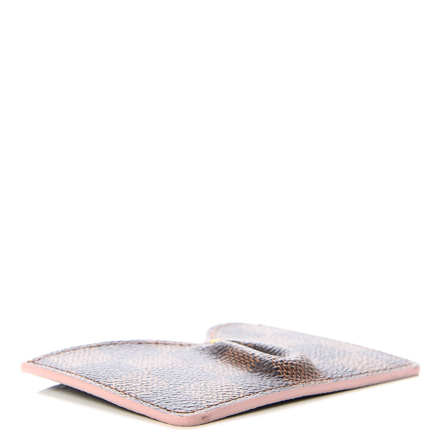Damier Ebene Caissa Card Holder Rose Ballerine