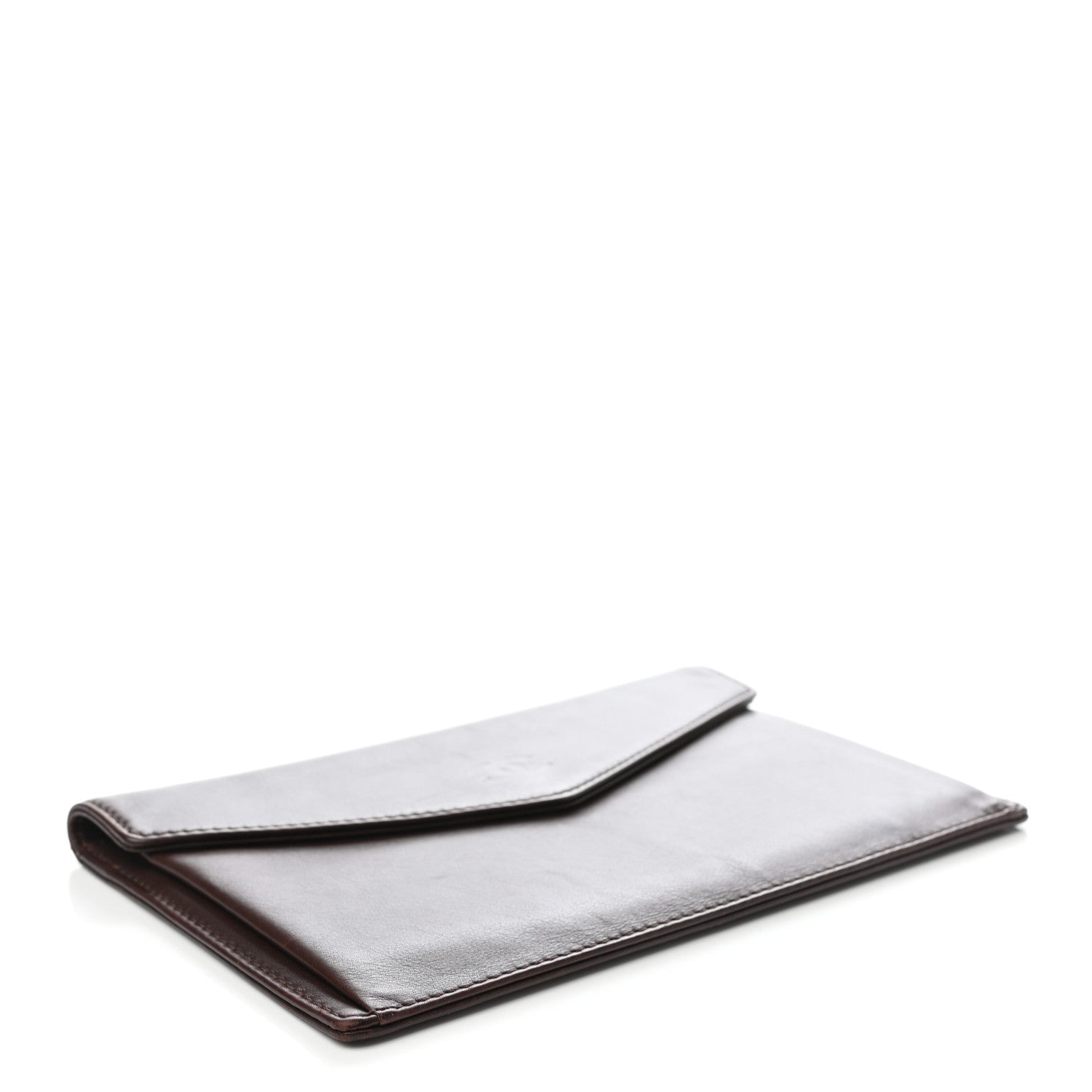 Chanel Lambskin CC Clutch Wallet Brown 4 of 8