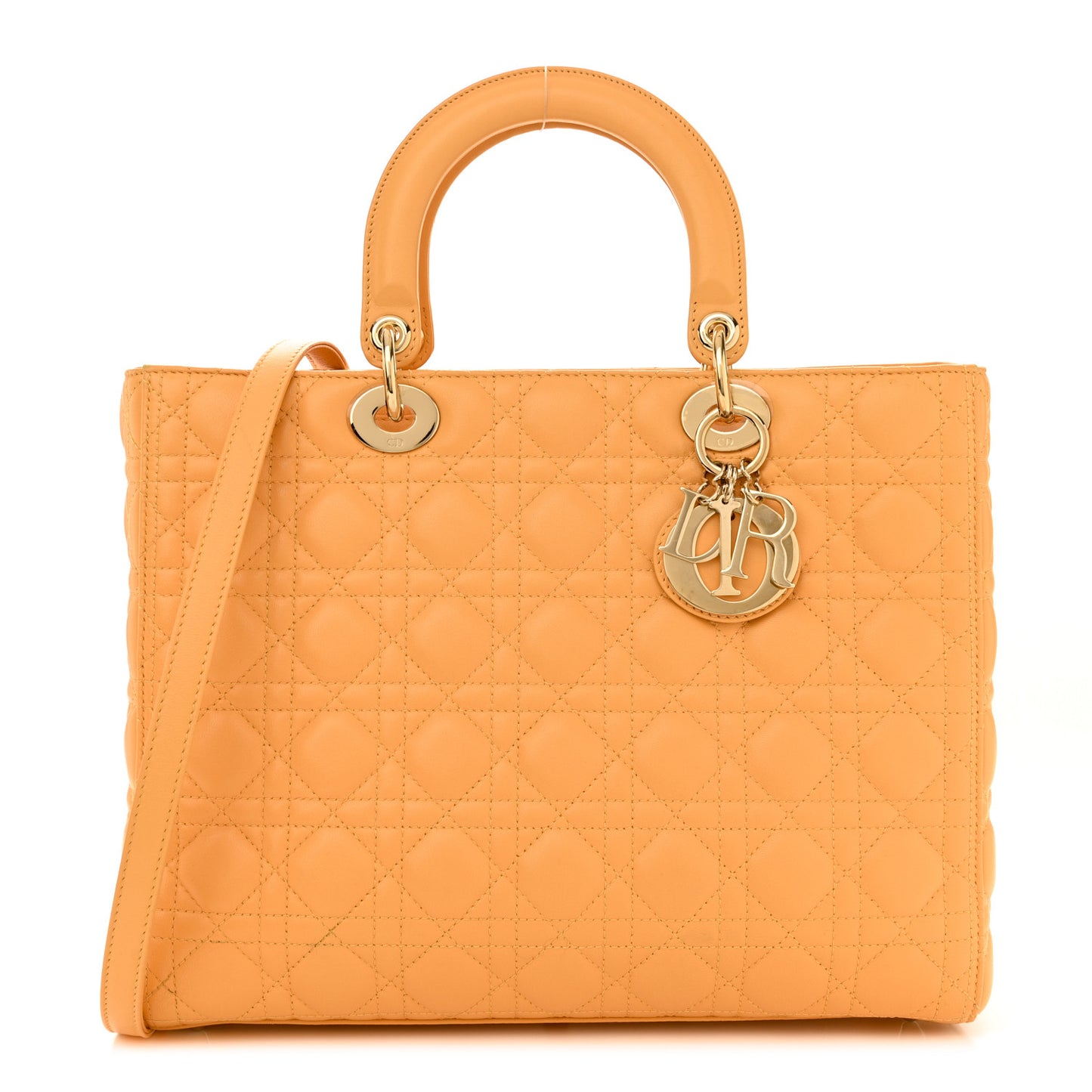 Lambskin Cannage Large Lady Dior Light Orange