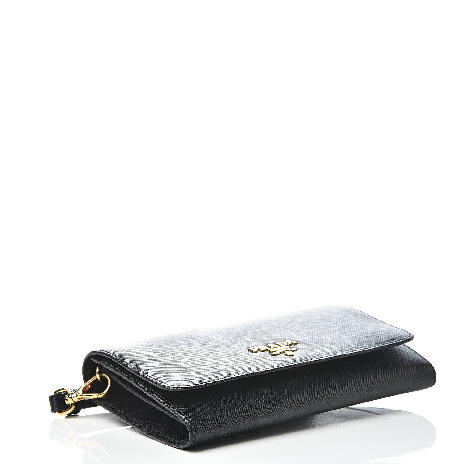 Prada Saffiano Metal Wristlet Black 4 of 9