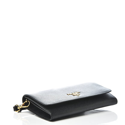 Prada Saffiano Metal Wristlet Black 4 of 9