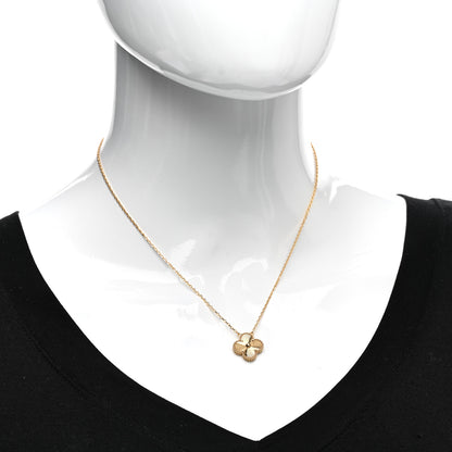 Van Cleef & Arpels 18K Yellow Gold Guilloche Vintage Alhambra Pendant Necklace 2 of 5