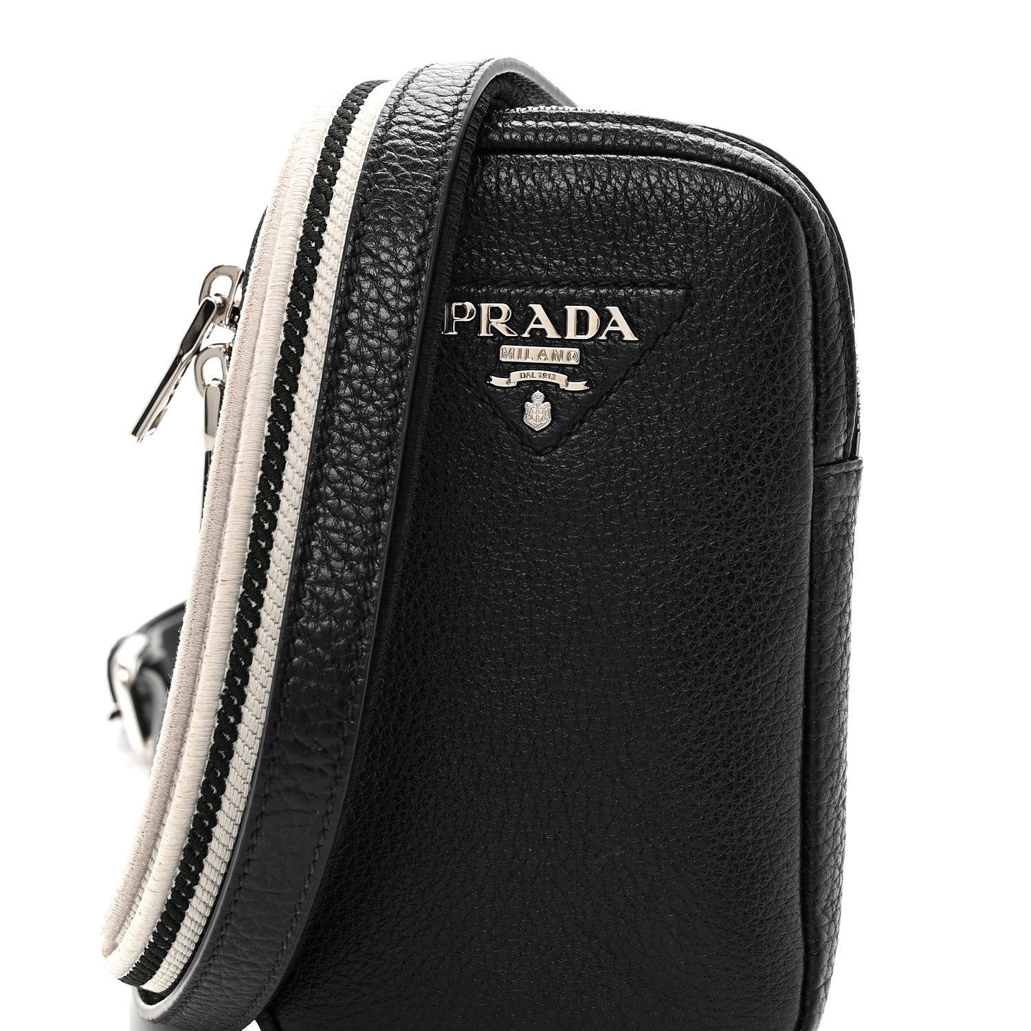 Prada Vitello Daino Soft Mini Crossbody Bag Black 8 of 10
