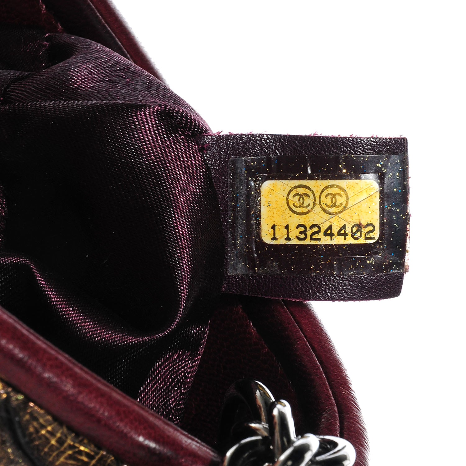 Chanel Python Crochet Soft and Chain Pochette Bronze 6 of 7