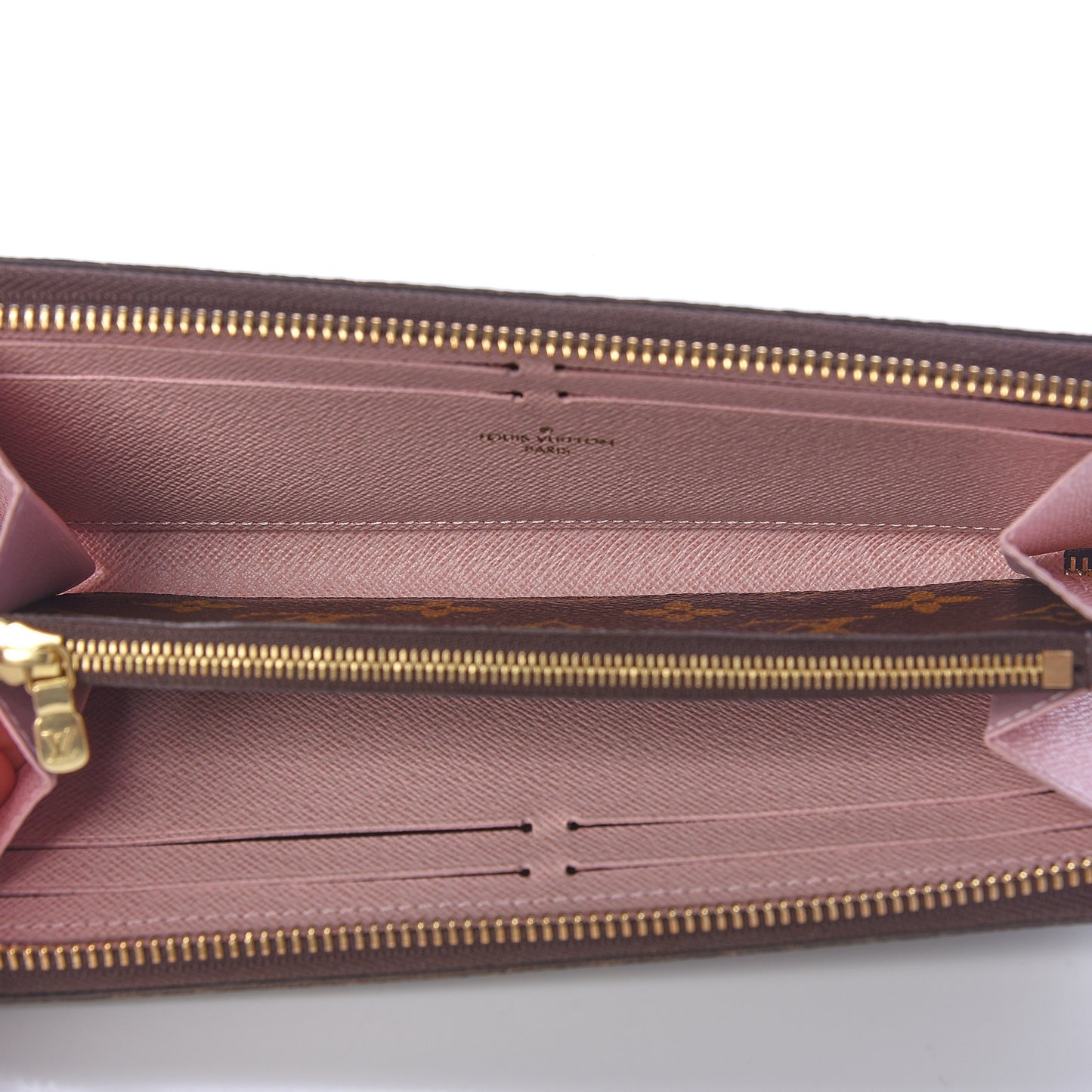 Monogram Clemence Wallet Rose Ballerine