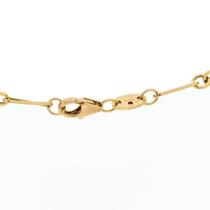 Roberto Coin 18K Yellow Gold Diamond Paperclip Triple Strand Bib Necklace 4 of 5