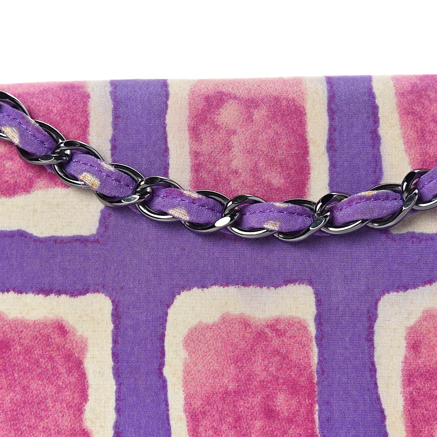 Chanel Nylon Printed Small Flap Purple 16 of 24