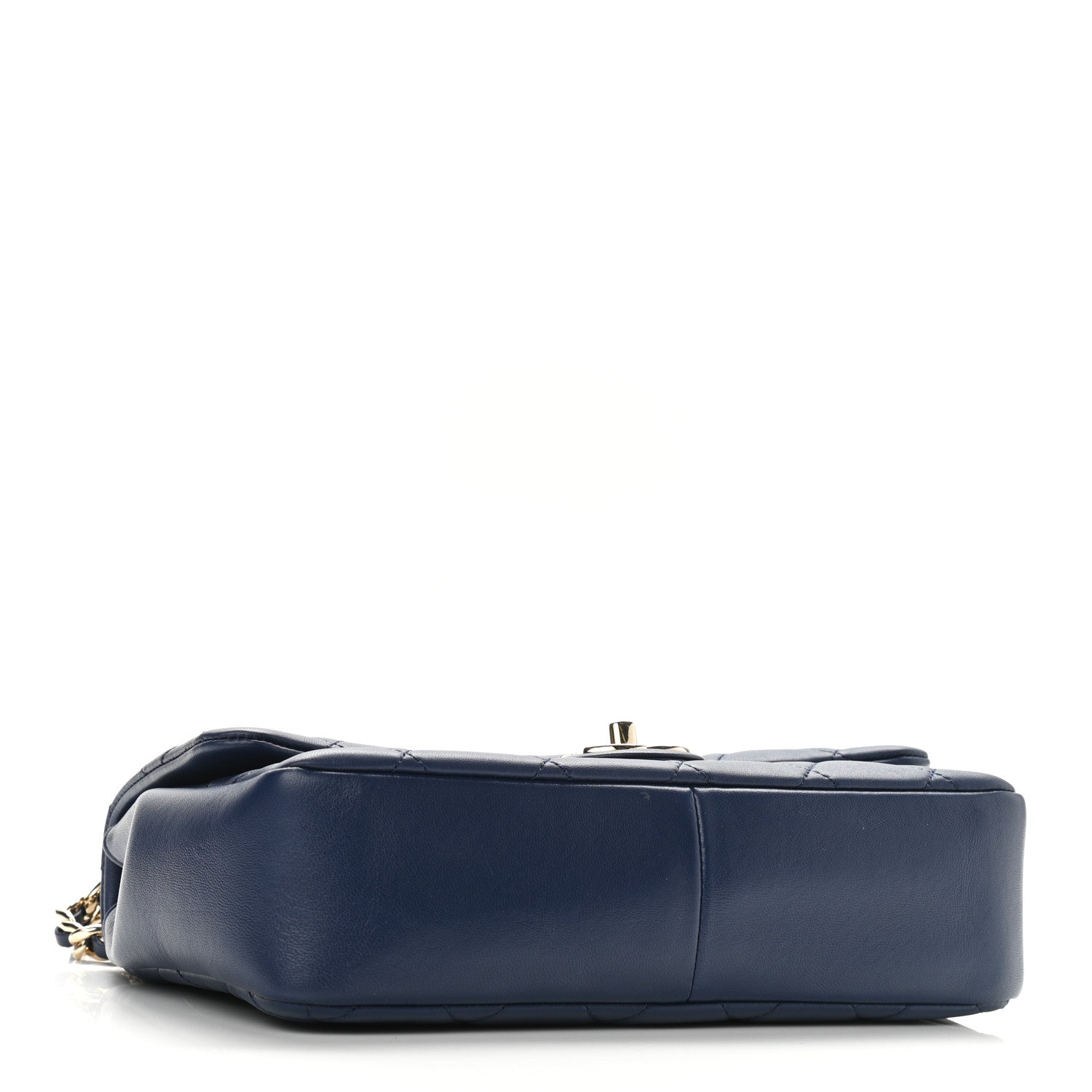 Chanel Lambskin Quilted Resin Bi-Color Chain Flap Bag Navy 4 of 11