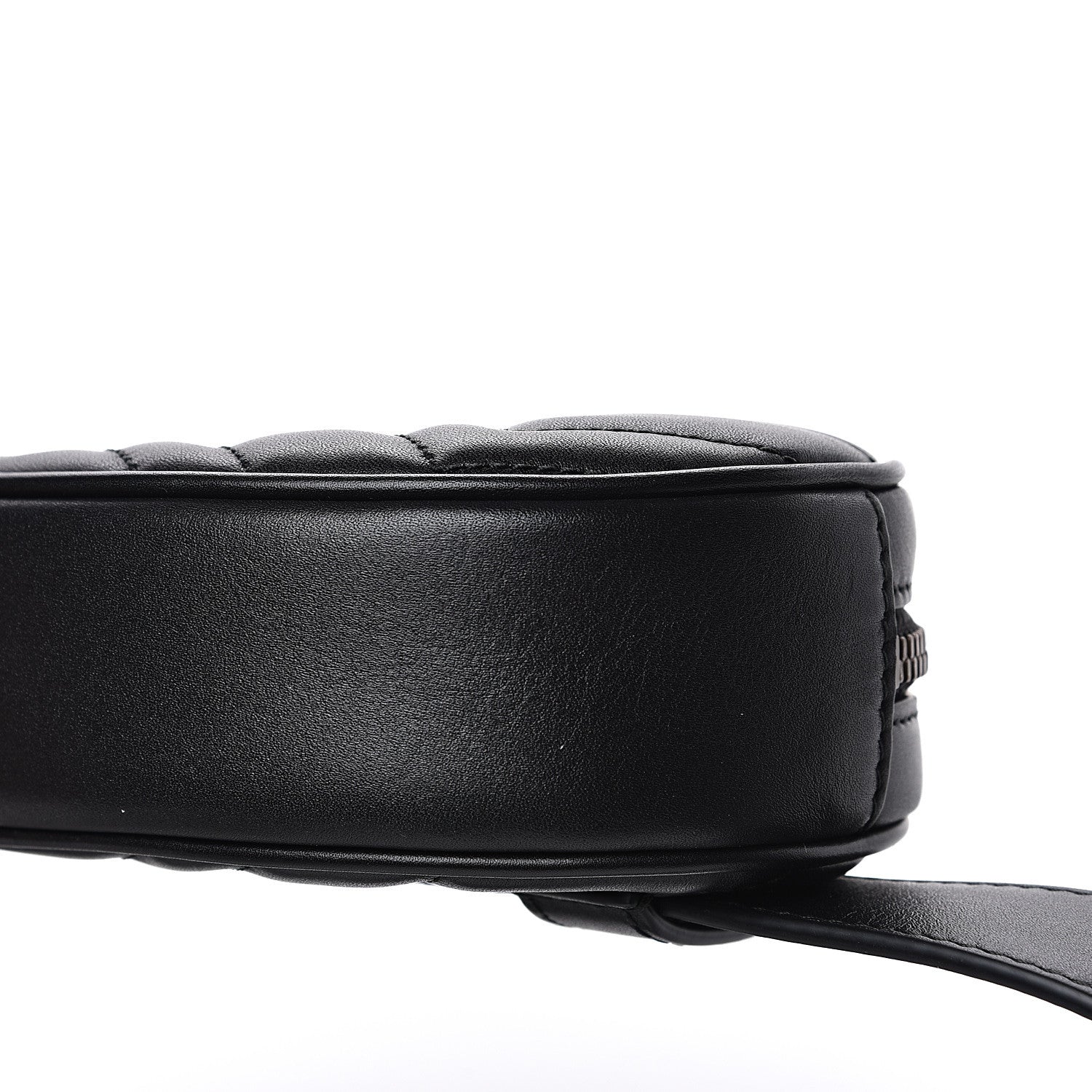 Gucci Calfskin Matelasse GG Marmont Belt Bag 85 34 Black 10 of 11