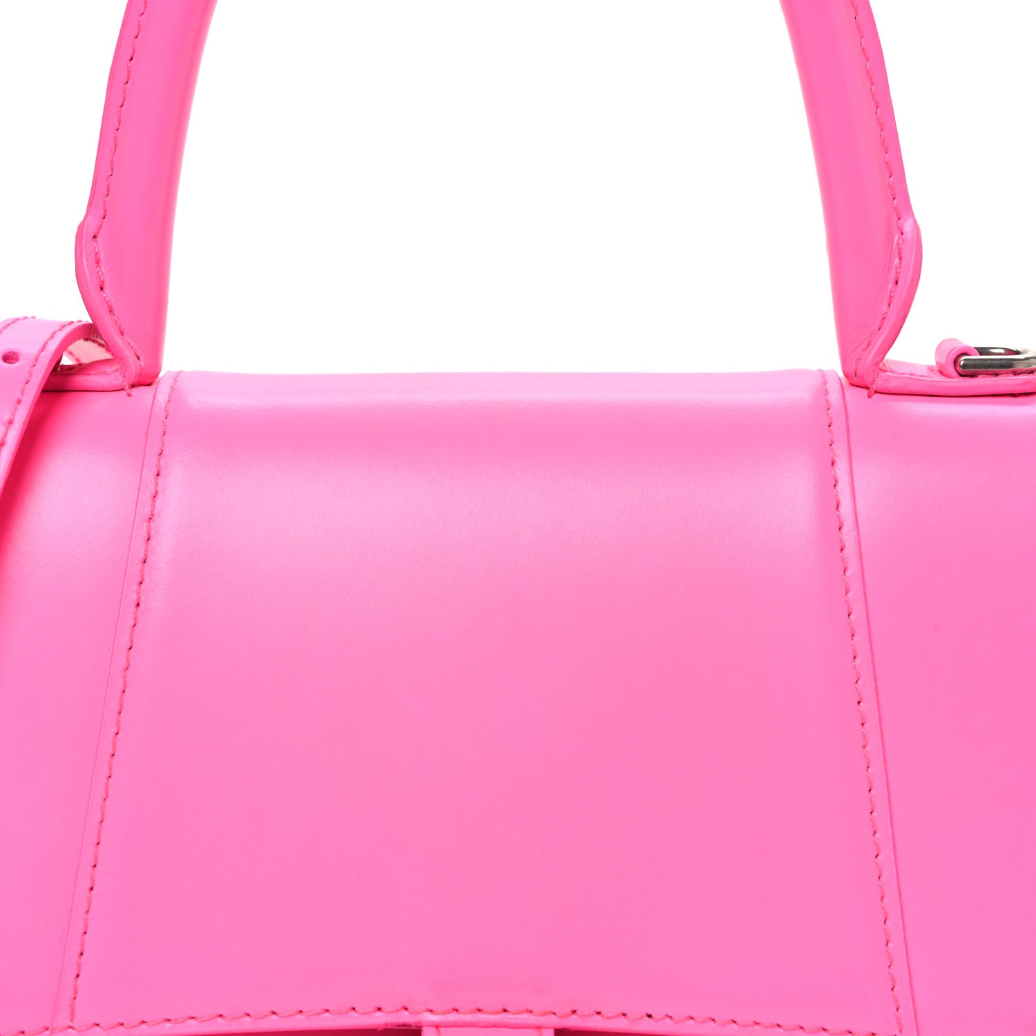 Balenciaga Shiny Box Calfskin Small Hourglass Top Handle Bag Acid Fuchsia 7 of 13