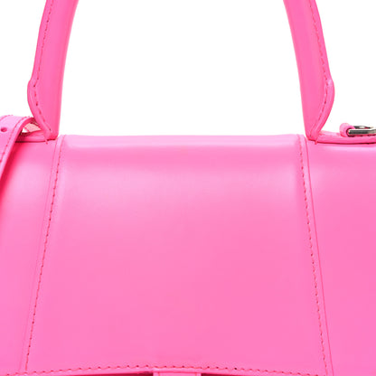 Balenciaga Shiny Box Calfskin Small Hourglass Top Handle Bag Acid Fuchsia 7 of 13